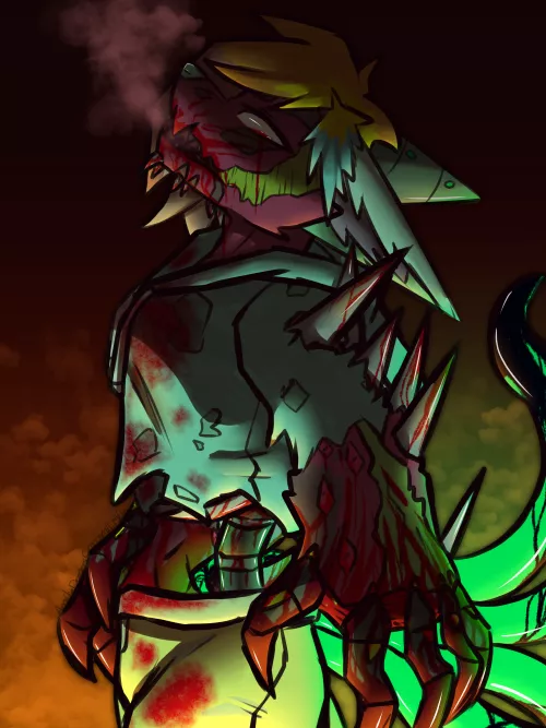 [For Hire](TW: Blood) AT: AdyTheFox77 (Art (c) Me)