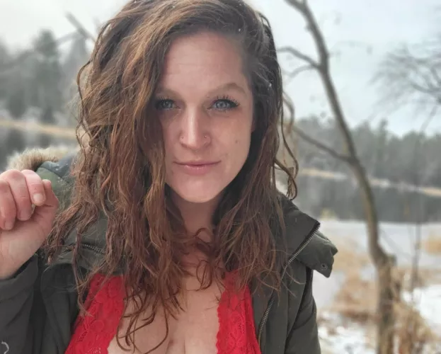 freckled, red and blue eyes