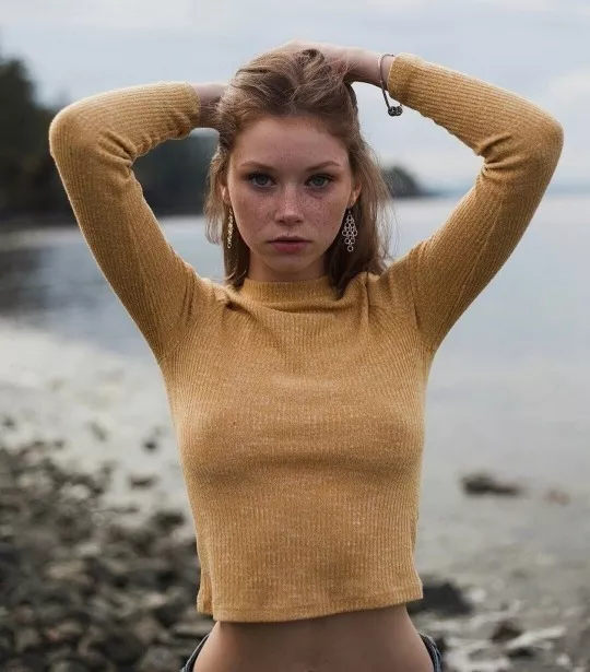 Freckles and puffies on the beach