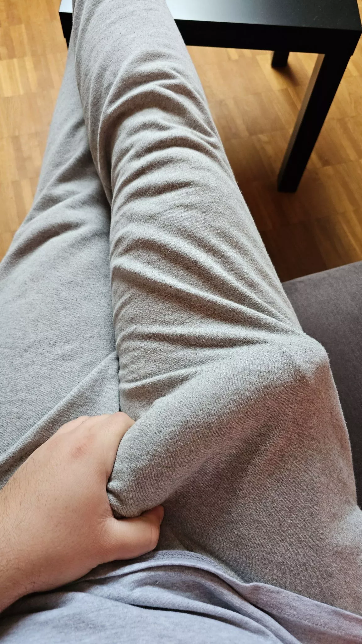 Freeballing in my graysweatpants. What u think?