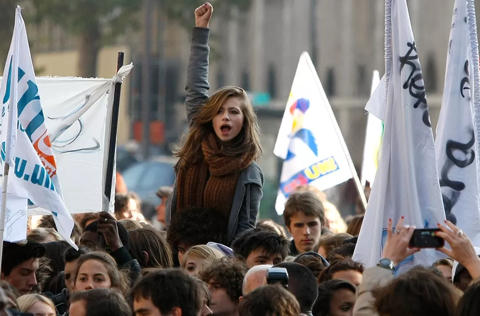 French protester