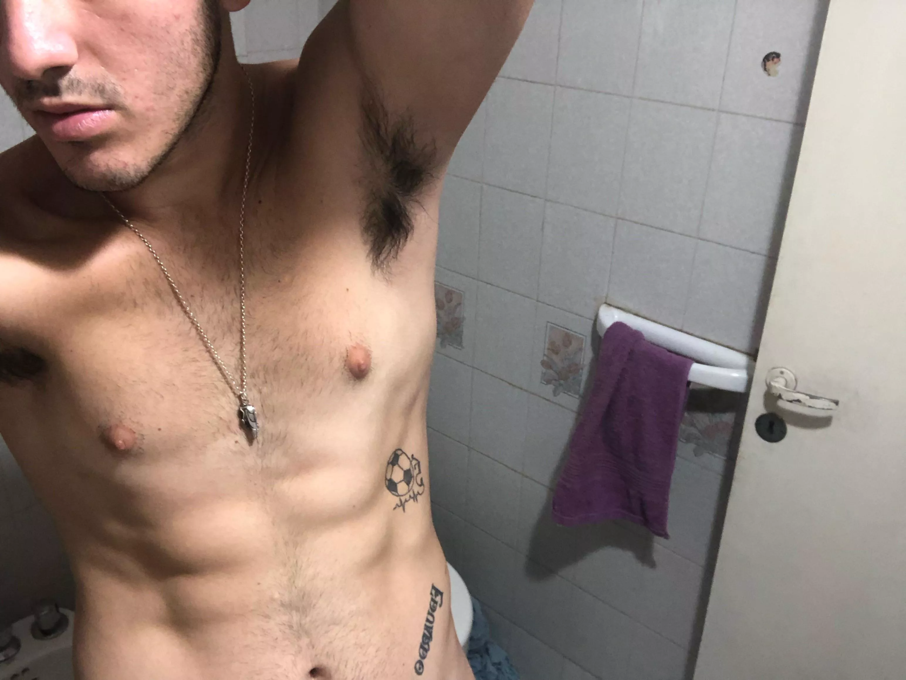 fresh from training 🍆❤️🖤👅 all sweaty