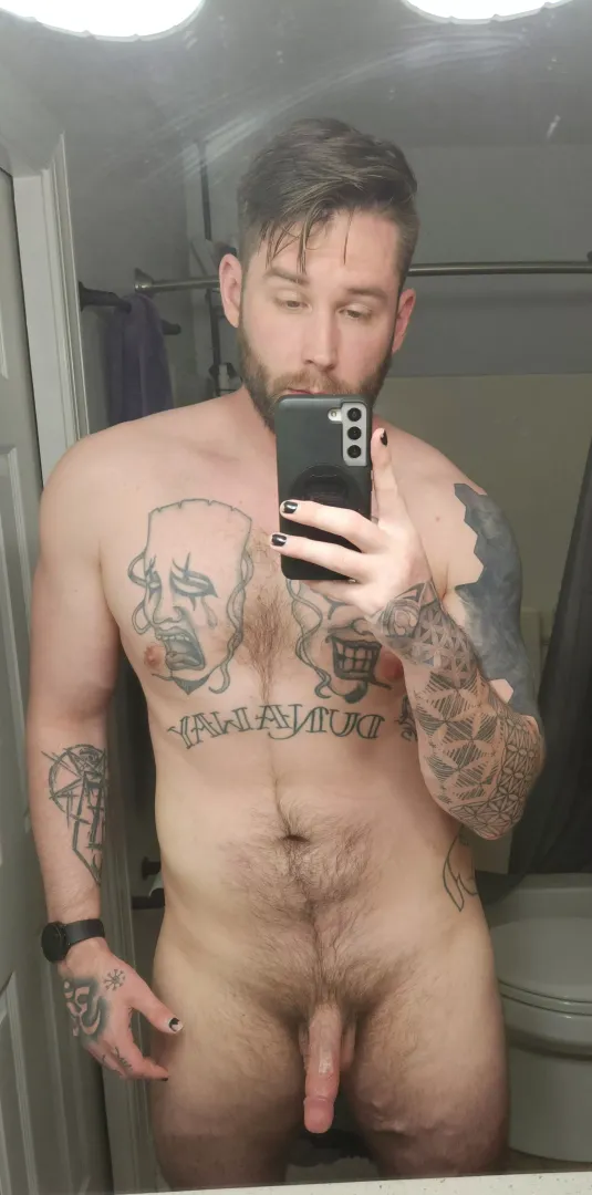 Fresh out of the shower and ready to get filthy