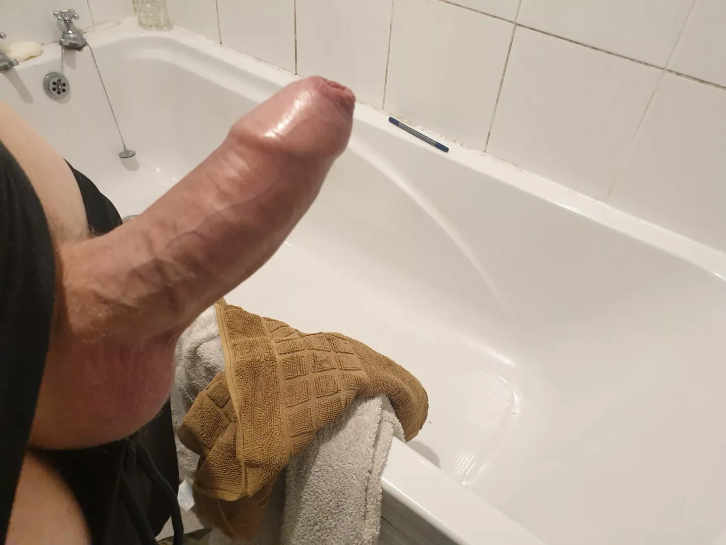 fresh out of the shower.