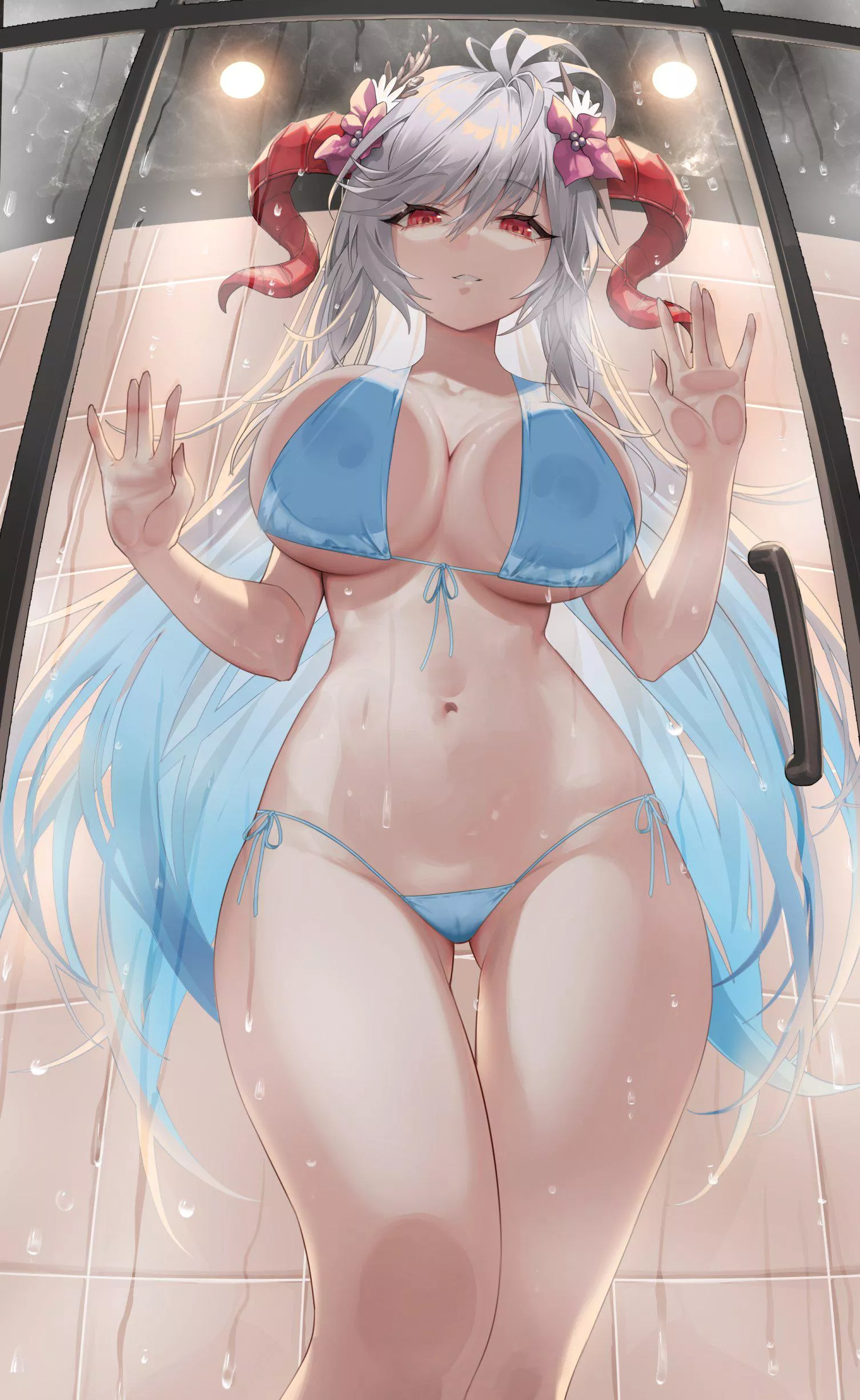 Freyja in the shower place (chomonggg) [Fire Emblem]