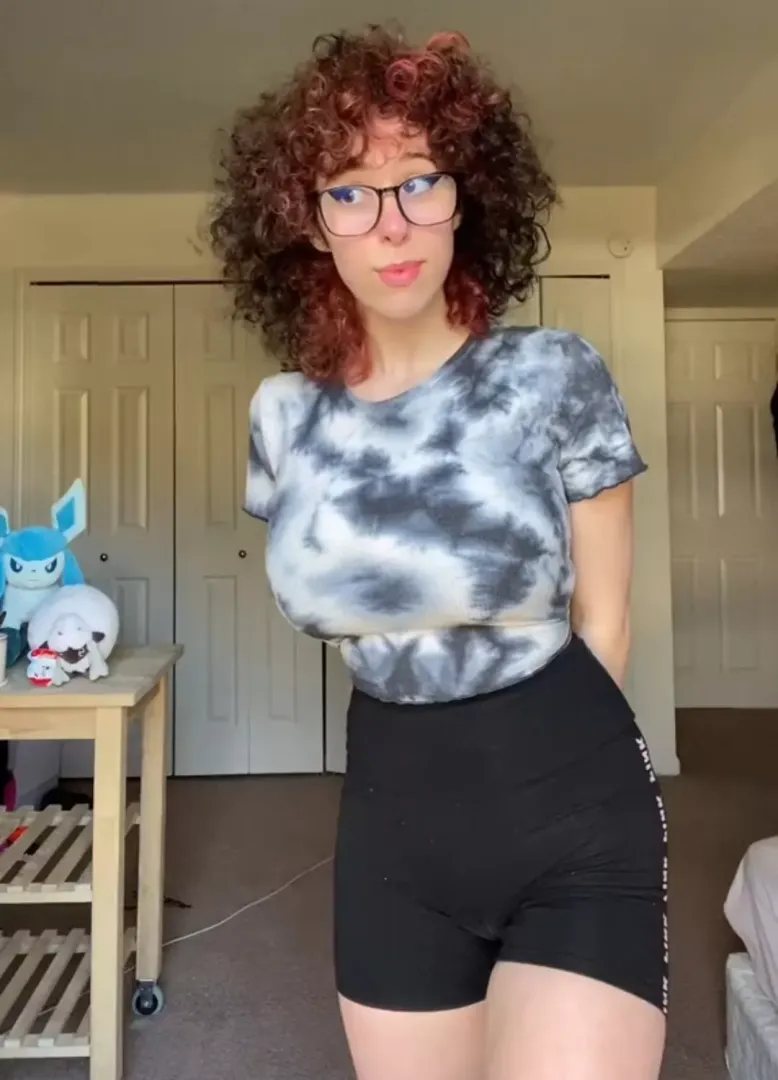 Frizzy hair and big tits