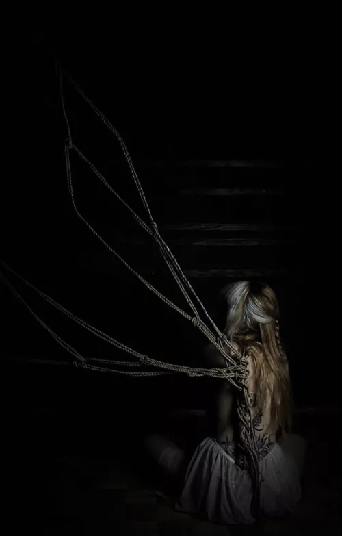 From my „one winged angel“ shibari shoot