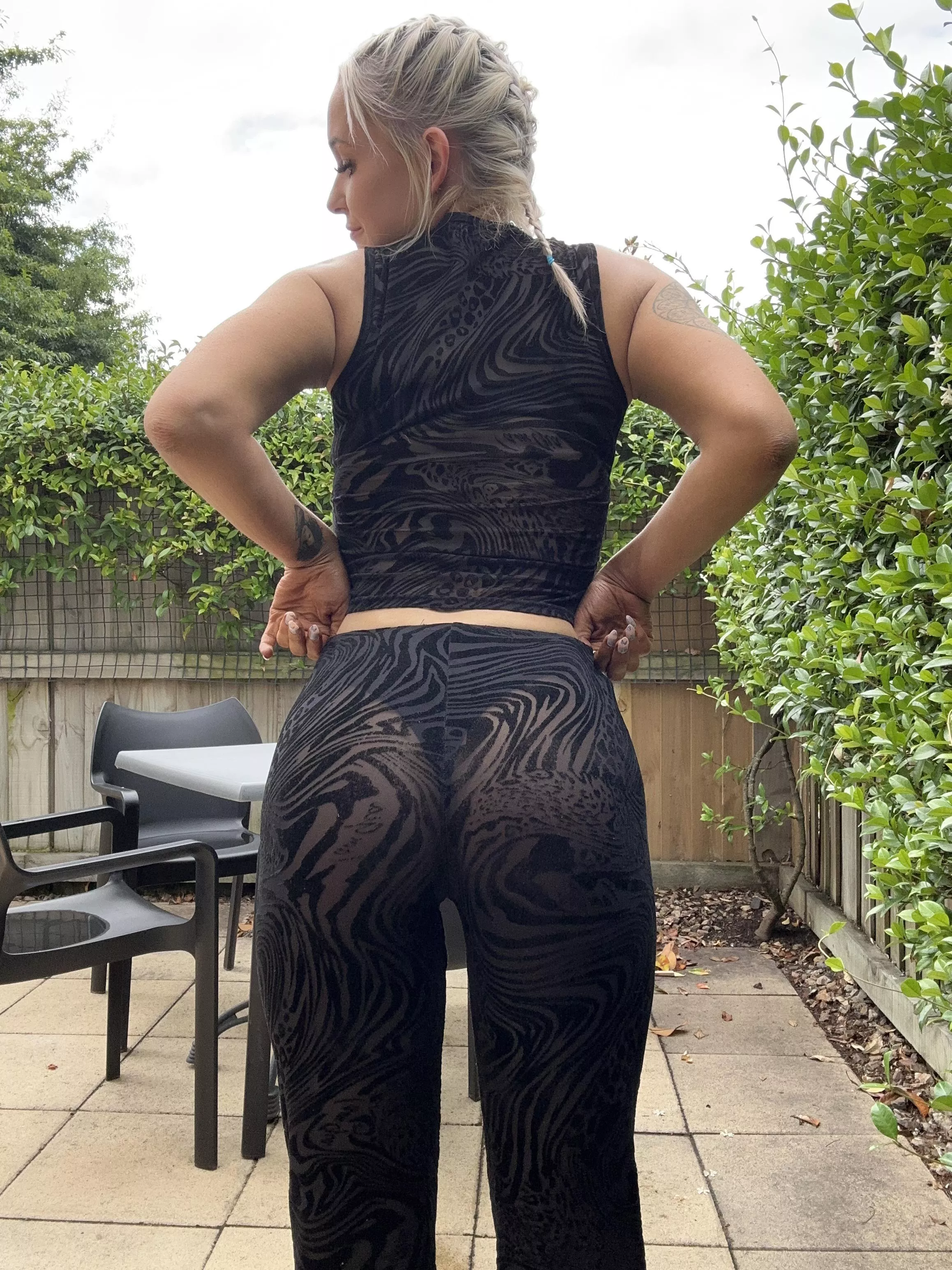 from the back