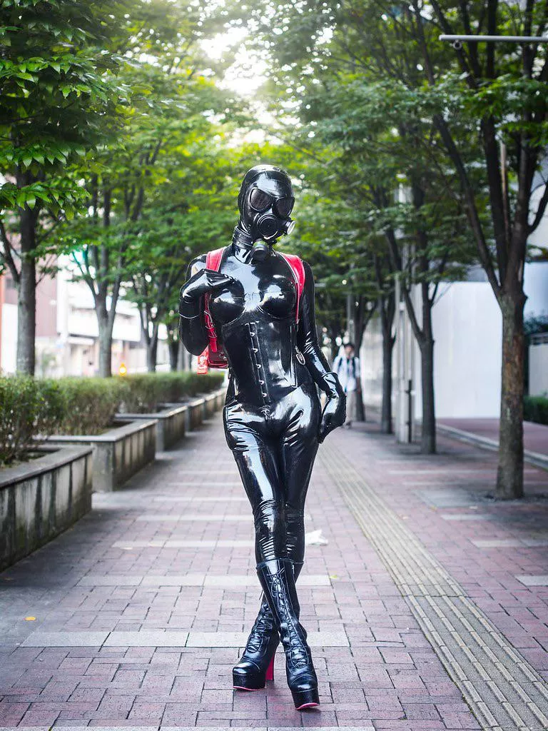 Full latex enclosure in public