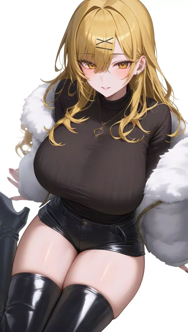 Fur Coat & Thigh Boots