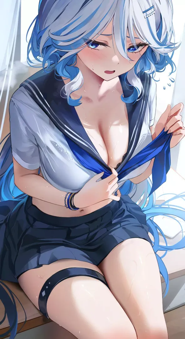 Furina averting eyes (Re0n) [Genshin Impact]