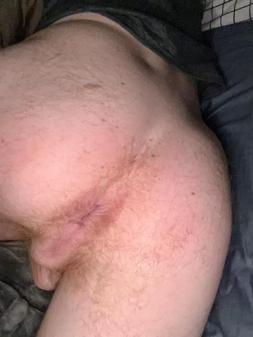 Furry ginger hole from behind!