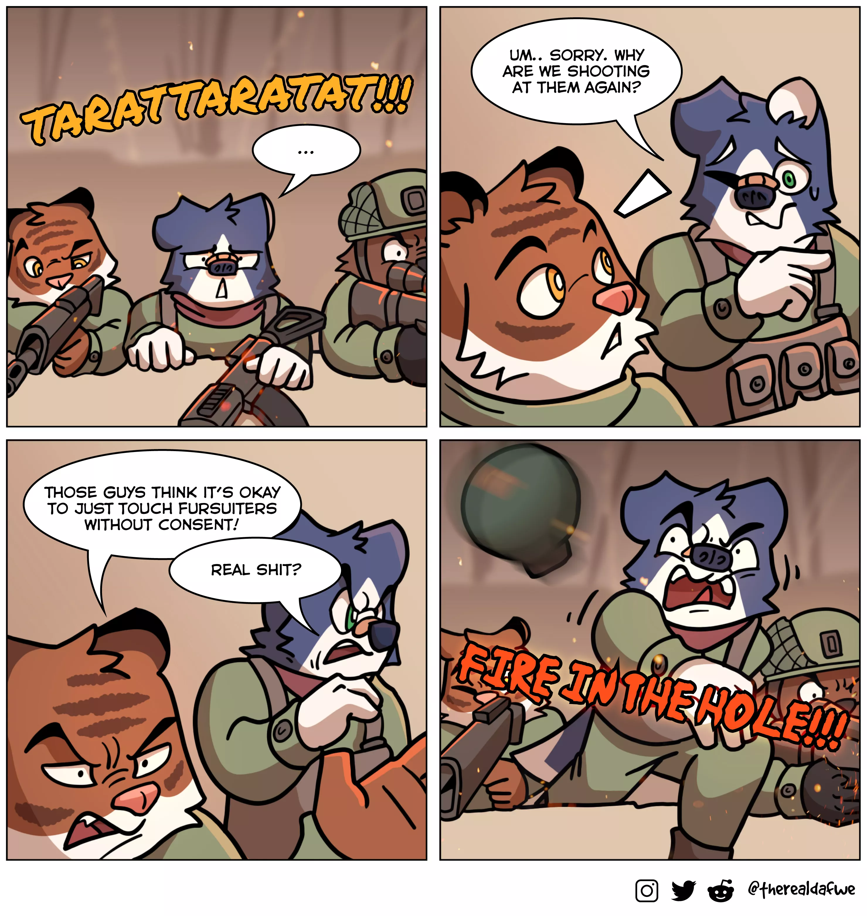 Fursuit ≠ Consent! [comic by me]