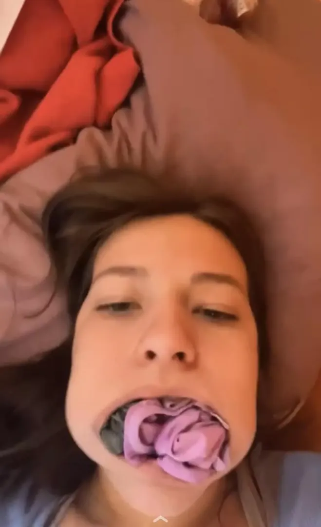 Gagging on panties