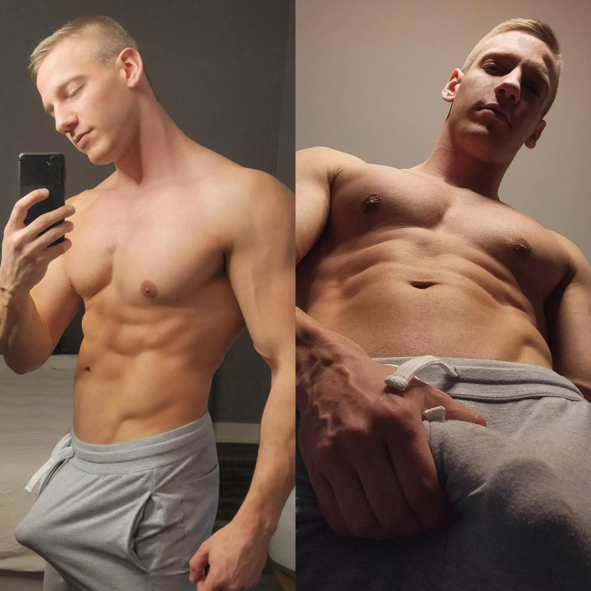 Gaming in grey sweat today 😌..