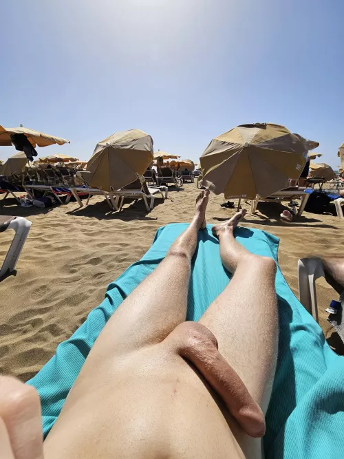 Gay nude beach boner