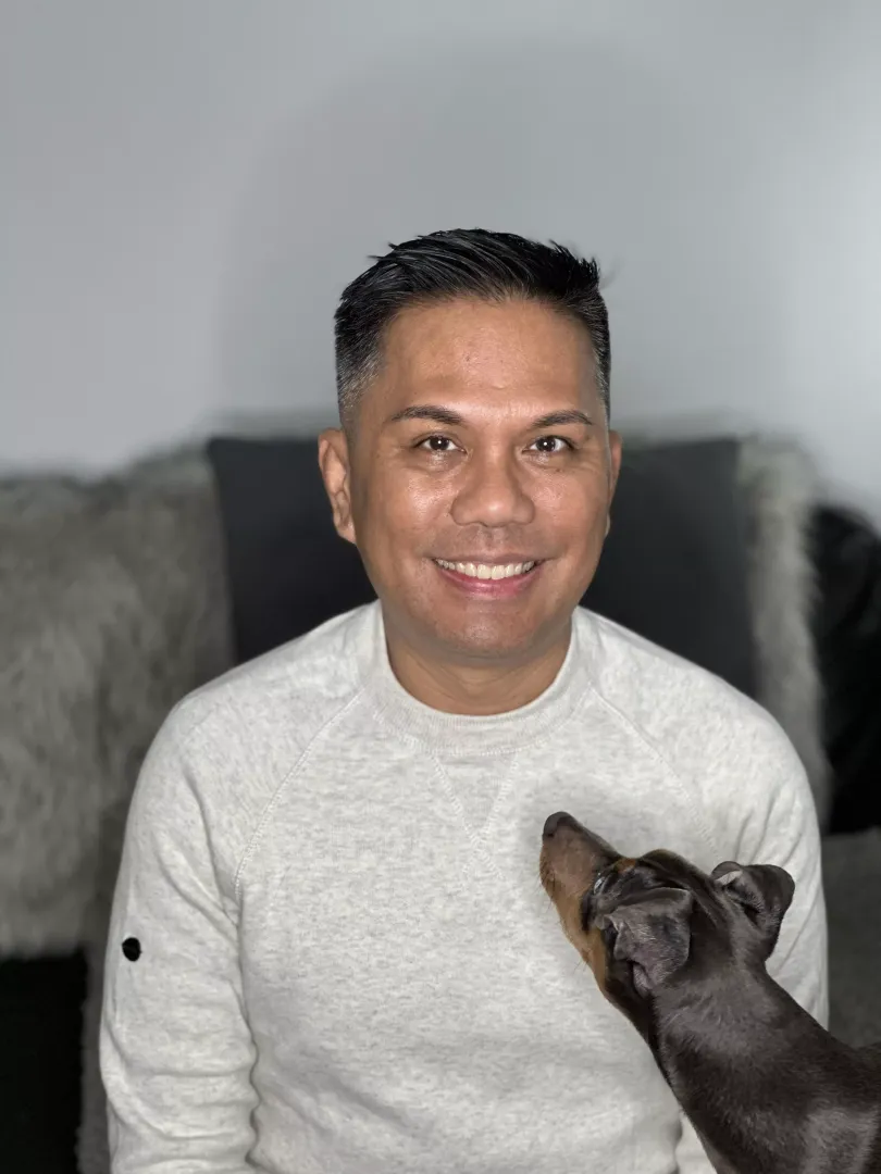 Gaymer and his pup