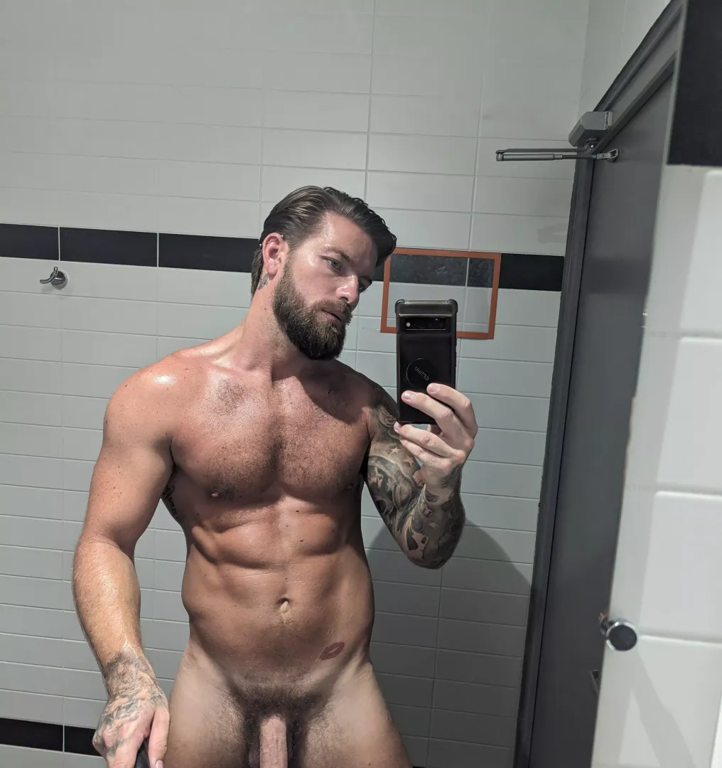 Getting changed in the airport public toilets
