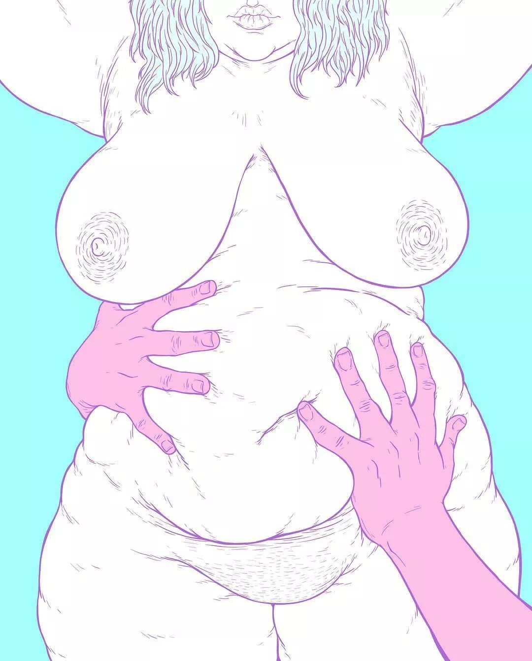 Getting Handsy, by Bloozchicken.