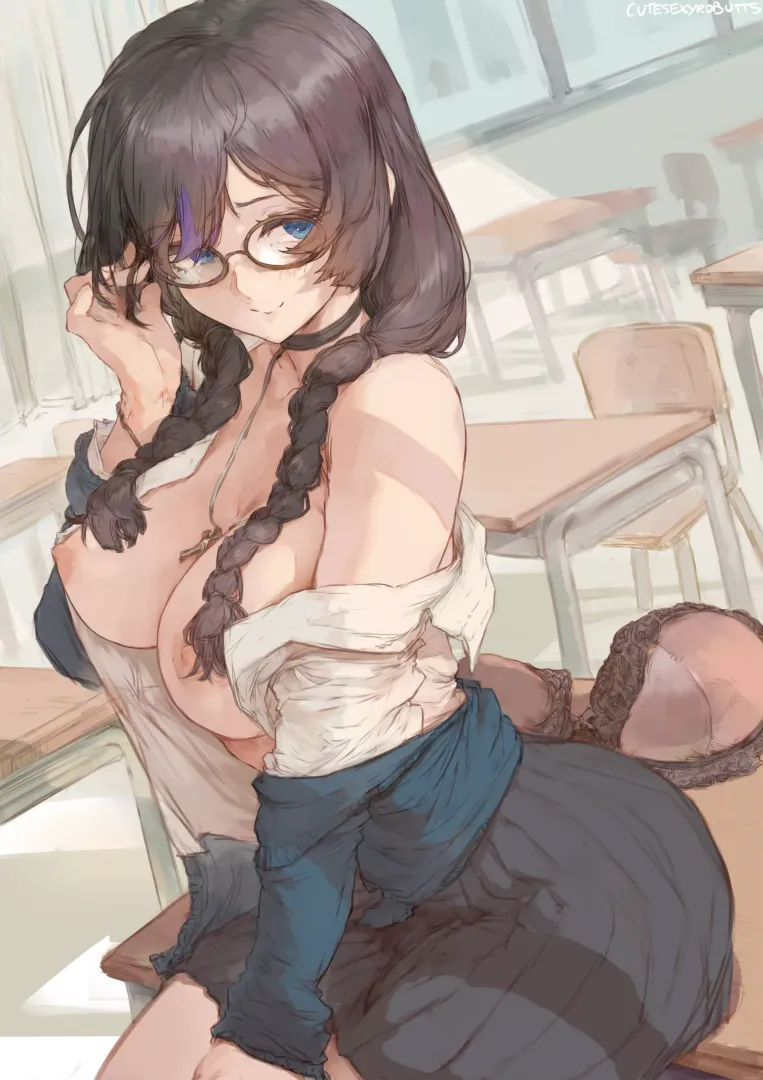 Getting lewd in classroom (Original) [cutesexyrobutts]