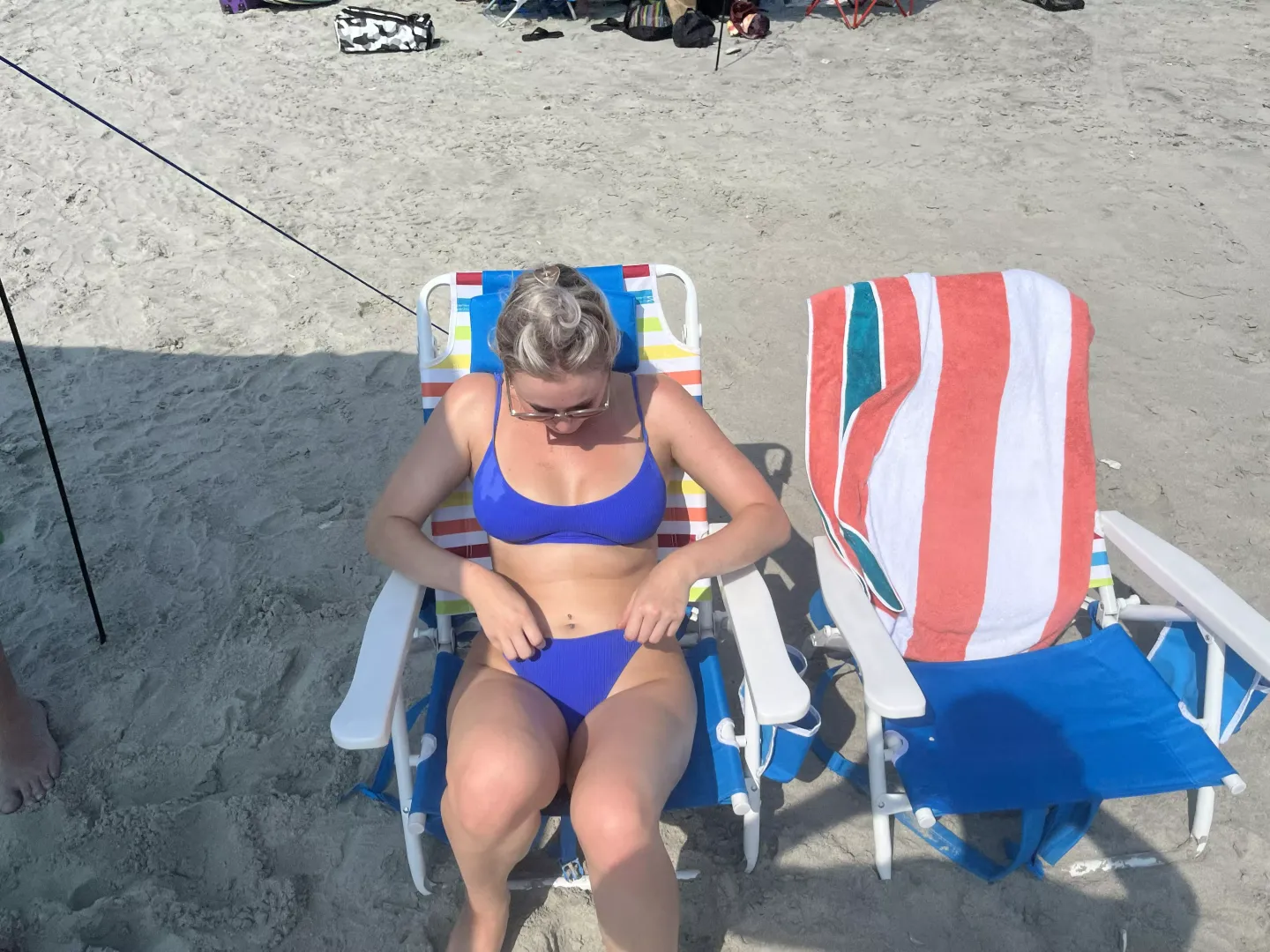 getting my tan on