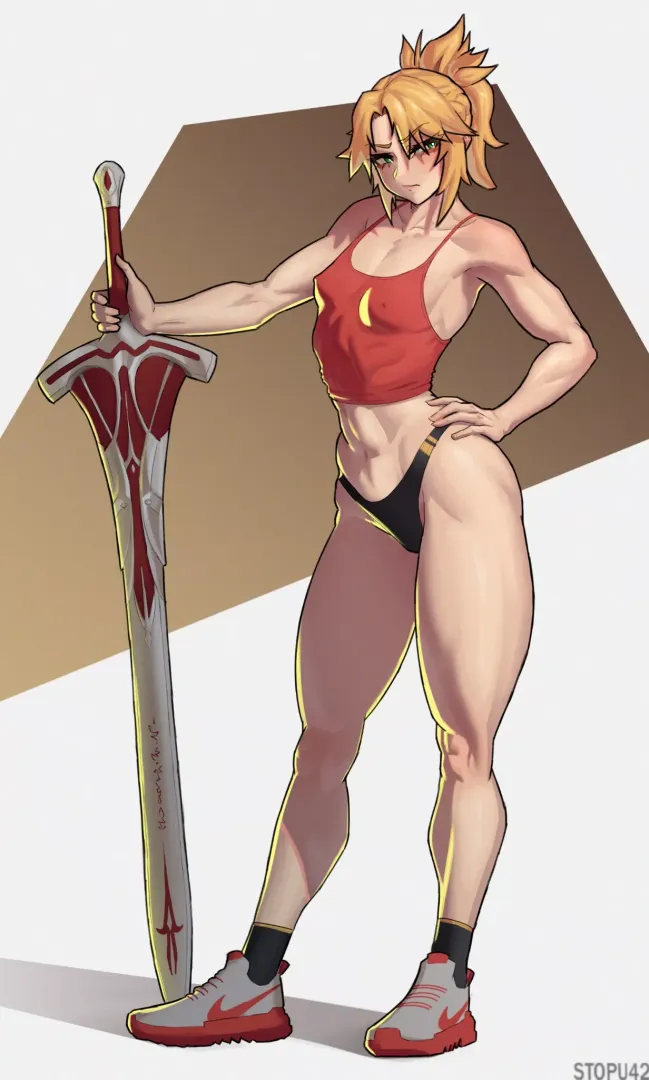 Getting ready for the marathon - Mordred (By stopu) [Fate Grand Order]