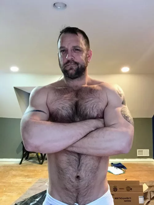 Getting sweaty from some renovation work.