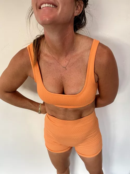 Getting sweaty in orange