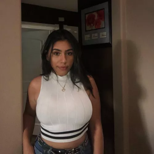 Girl in white top