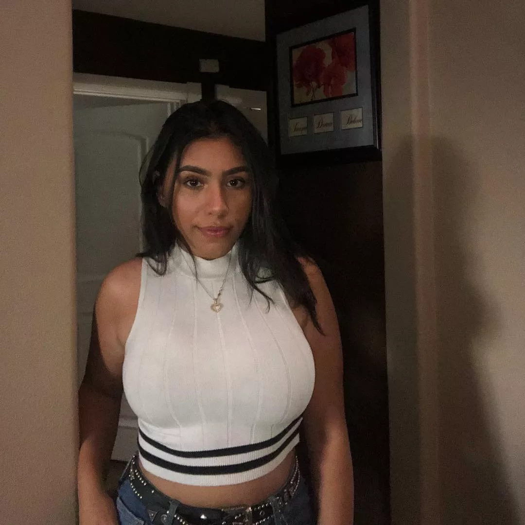 Girl in white top