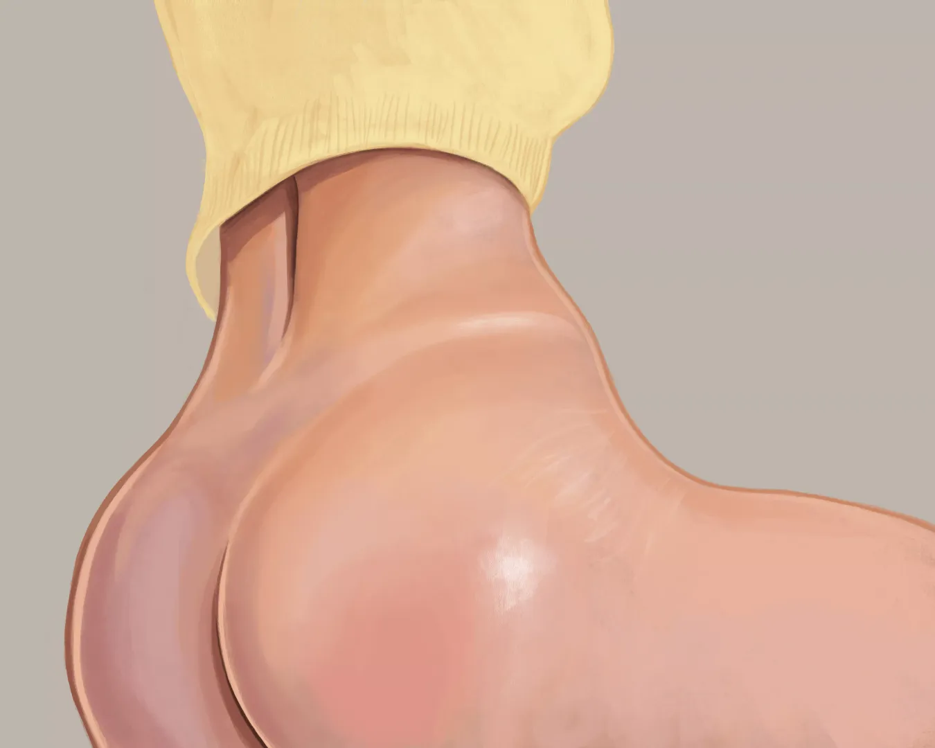 Girl in yellow drawn by me