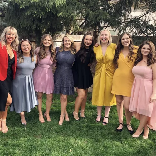 girls in dresses