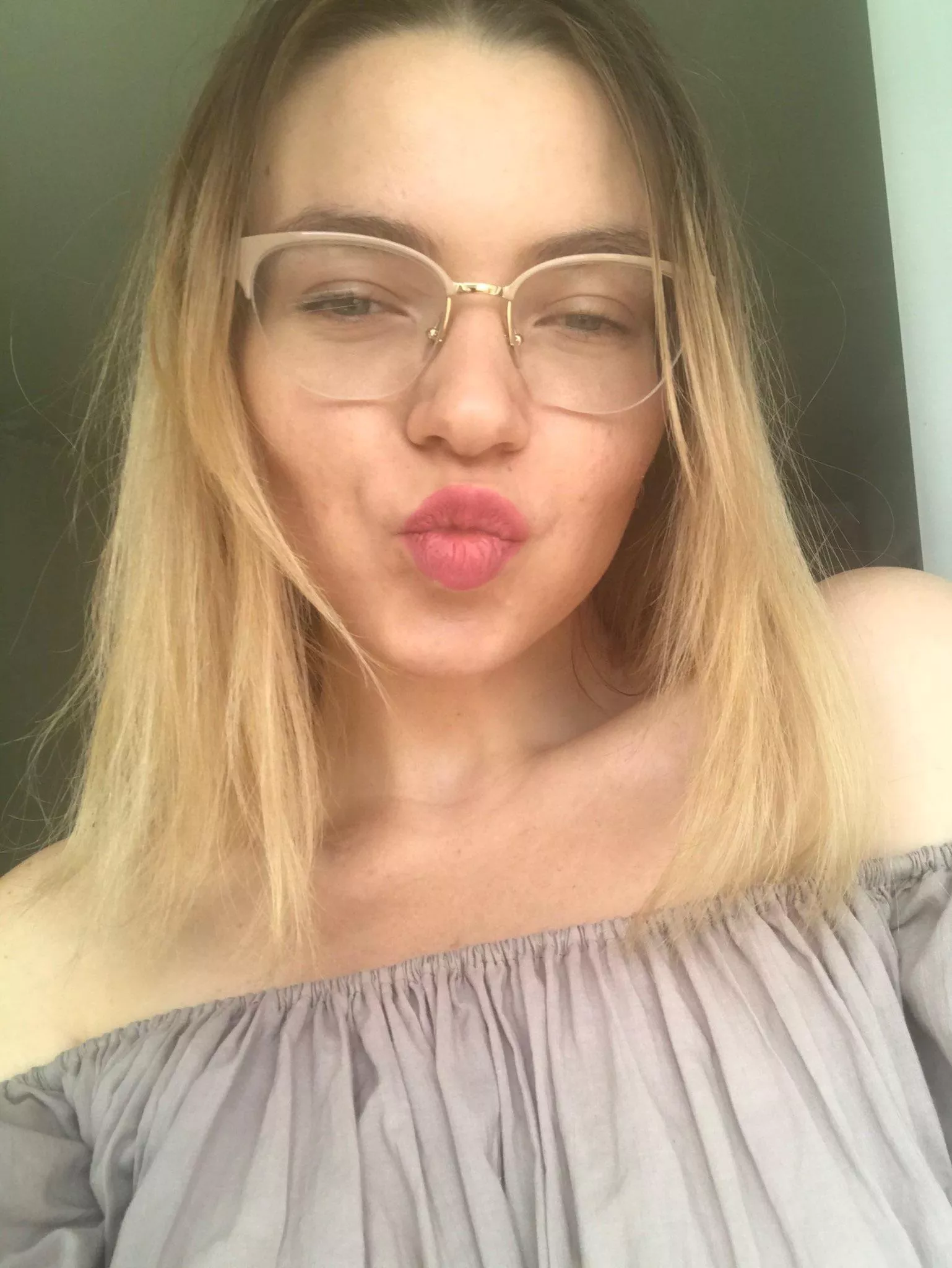 Giving a kiss