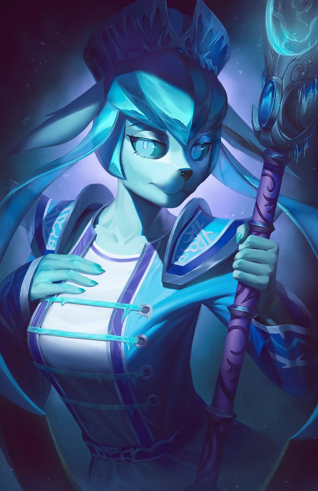 Glaceon as Frost mage (WoW) - art by me