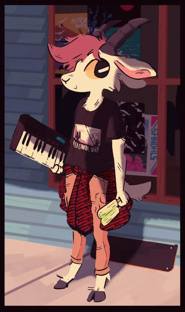 Goat in town