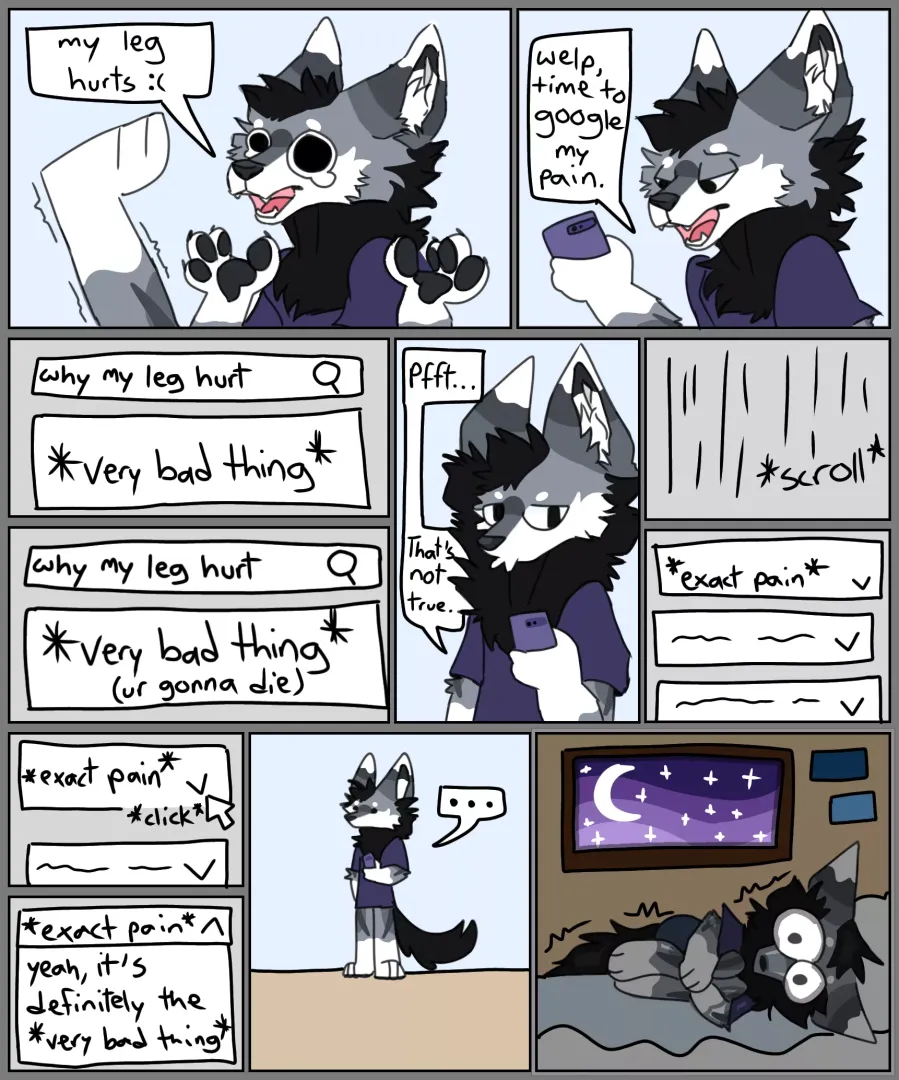 Googling your pain - Art by me ^^