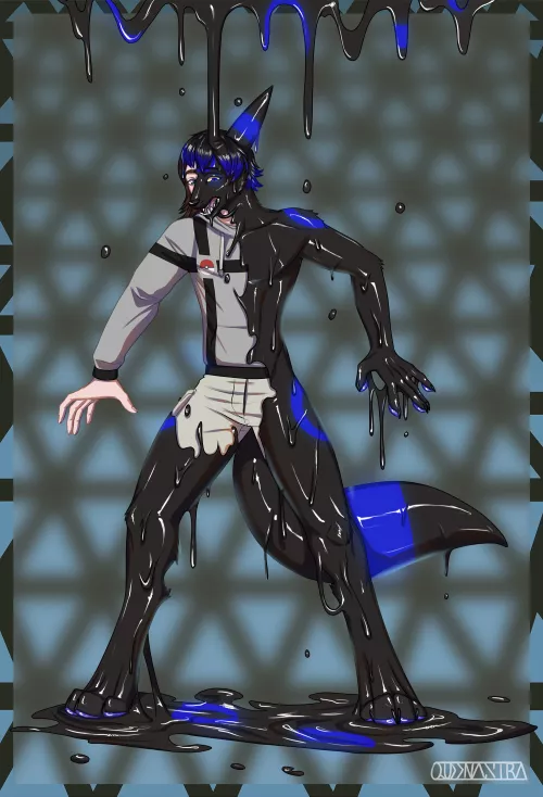Gooped human (QueenAstra) goo, Furry, latex