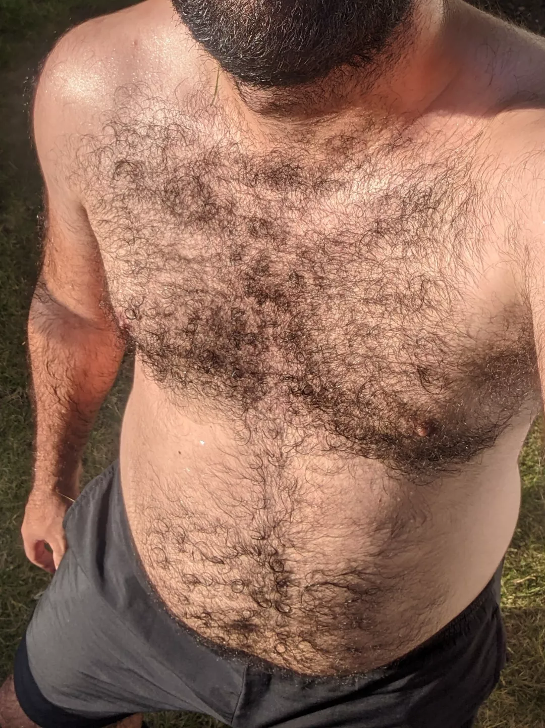 Got a little extra sweaty doing an outdoor workout today
