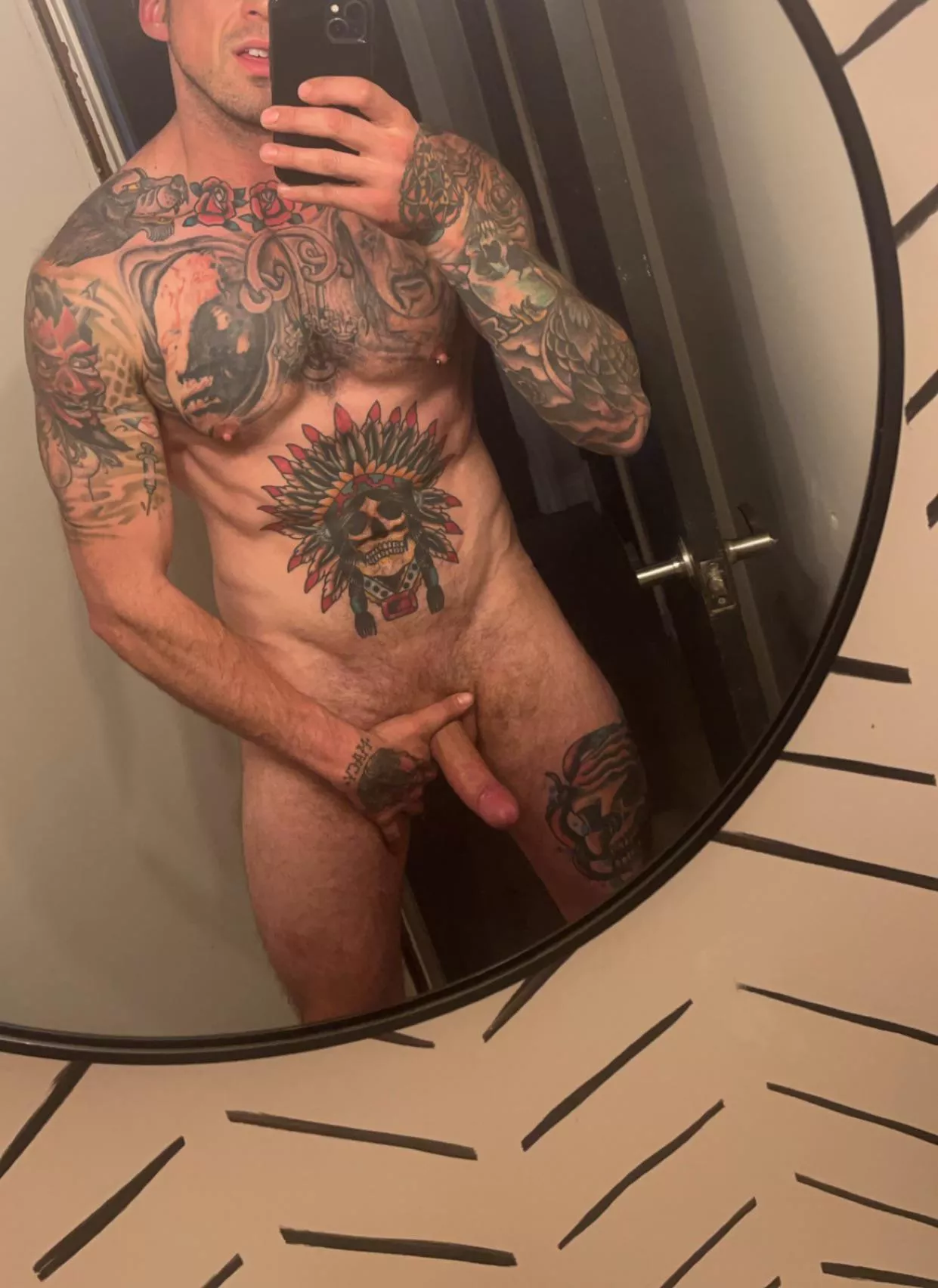 Got the tattoos. Not sure if I’m hot!