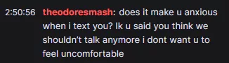 got this message in my chat randomly, I don't have any friends named Theodore or know of anyone that has my number. is this some type of bot account??