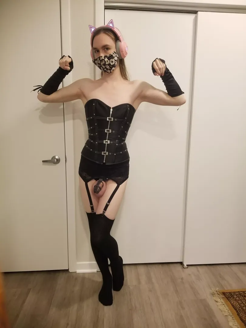 Goth kitty lingerie
