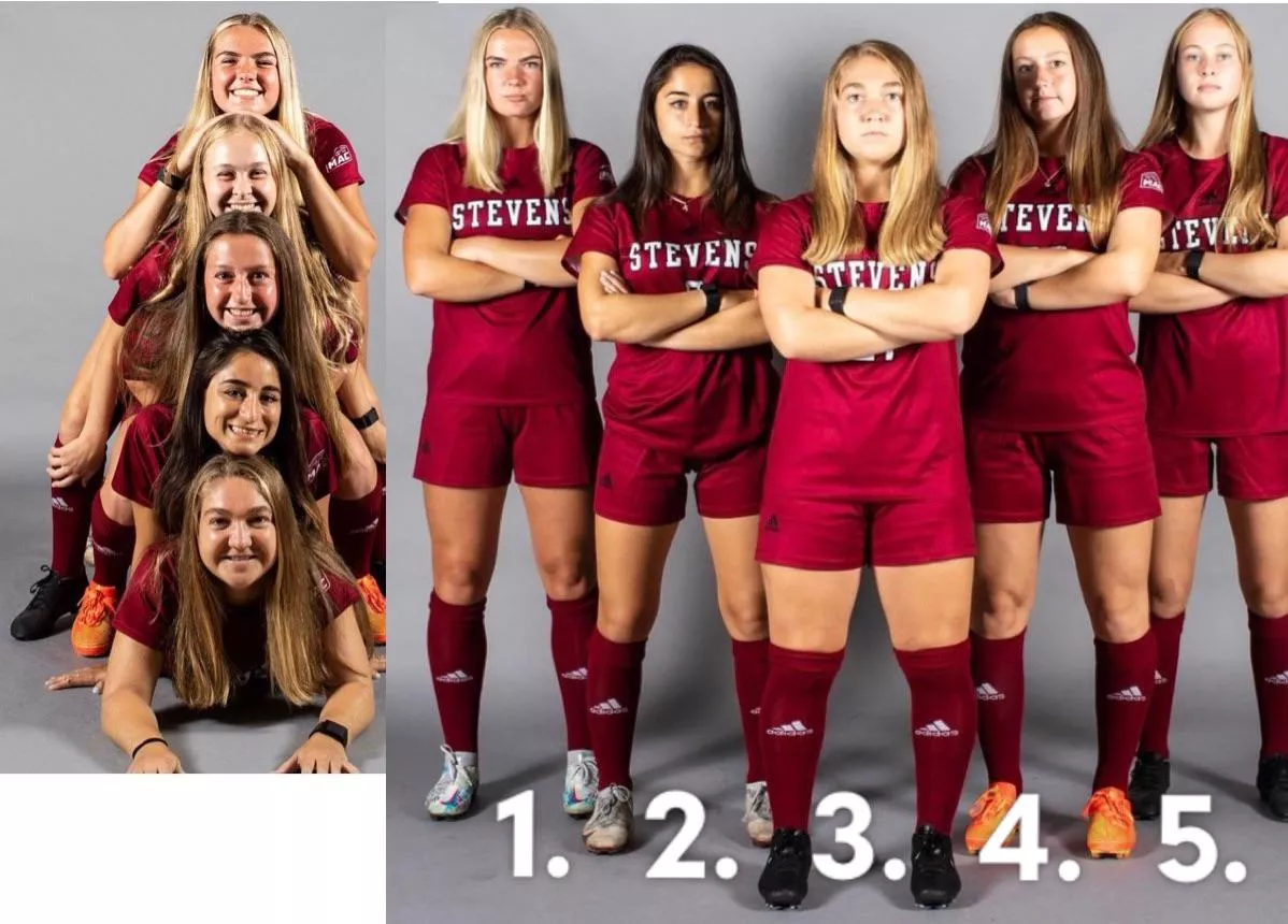 Graduating soccer girls