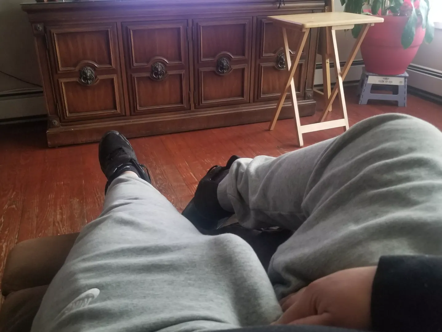 gray sweats