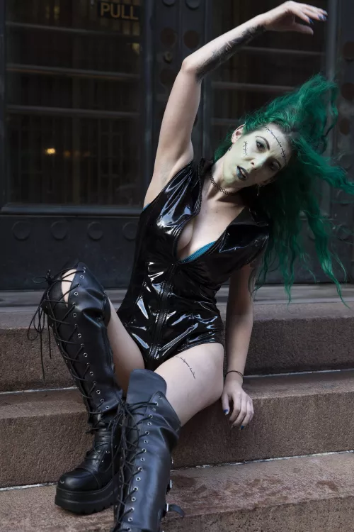 Green goes well with Frankenstein