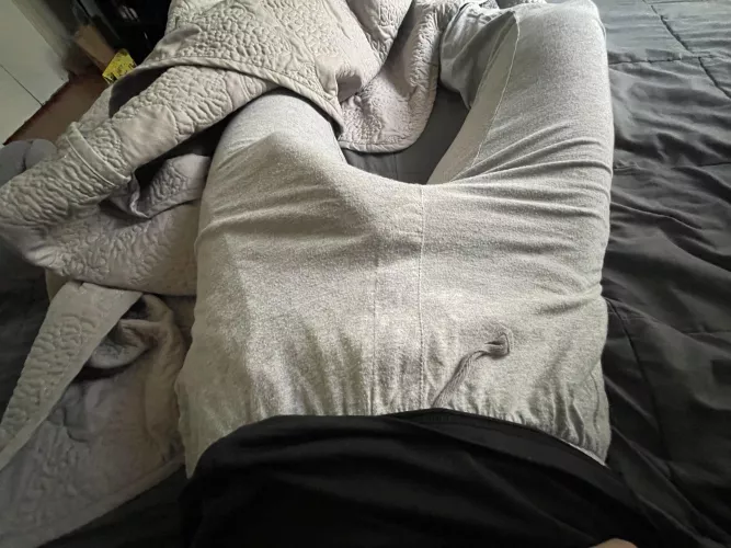 Grey sweatpants are undefeated