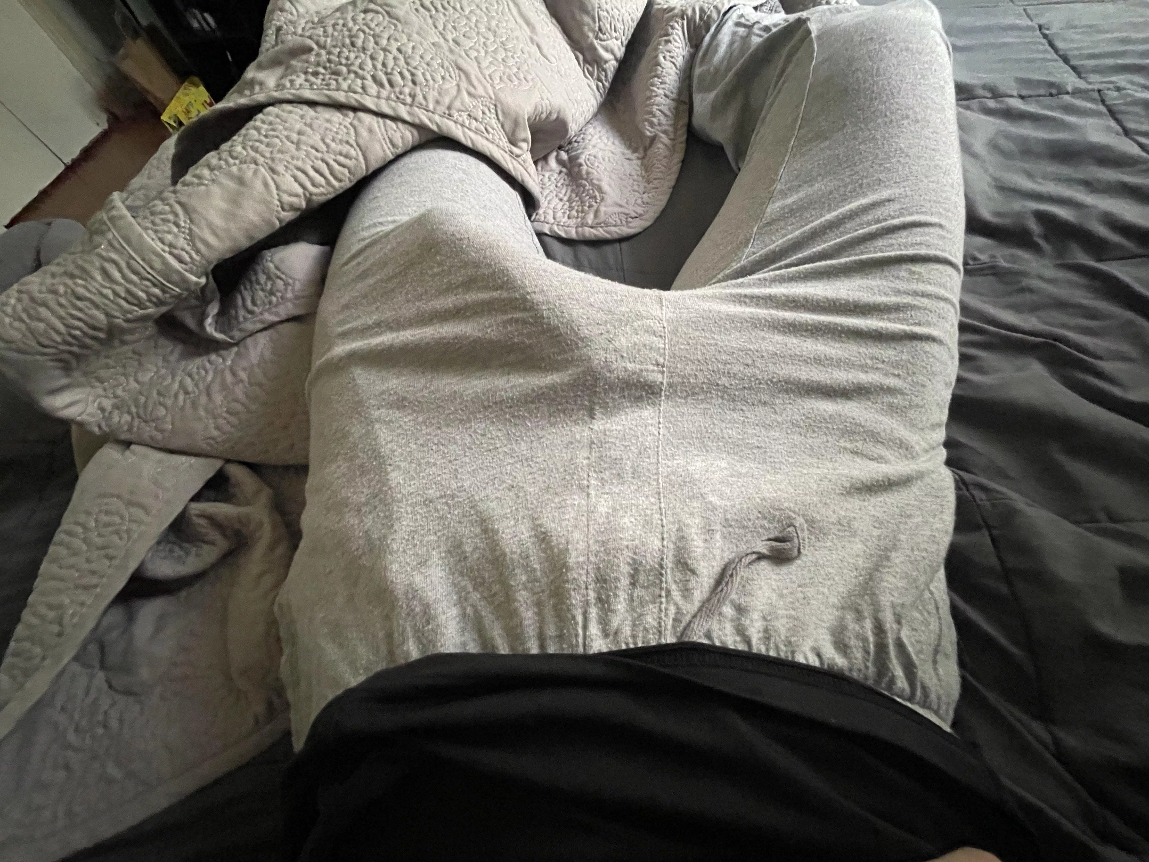 Grey sweatpants are undefeated