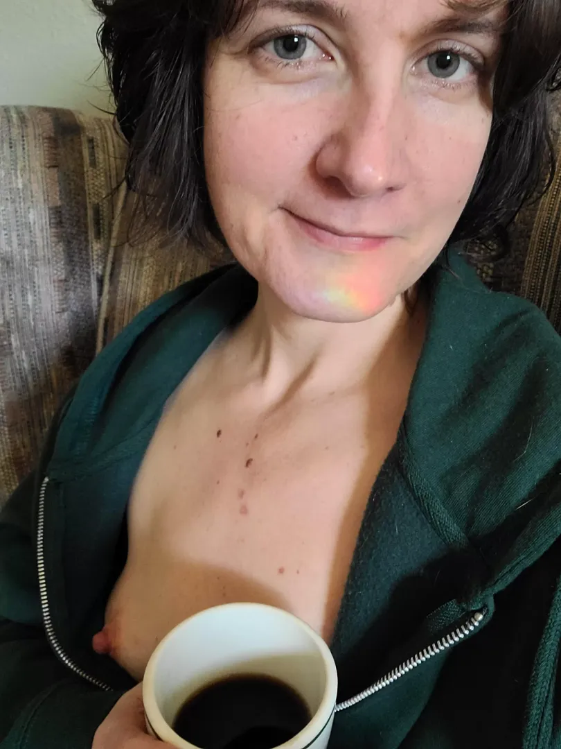 Guilty pleasure afternoon coffee
