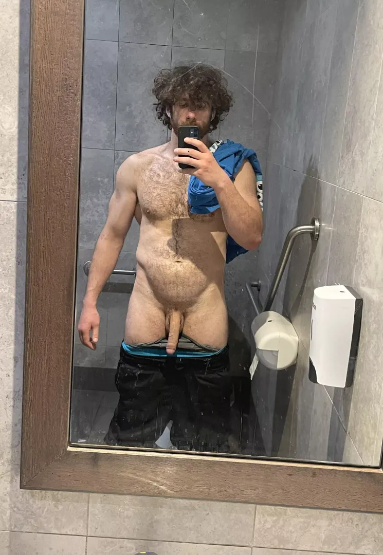Had to let him hang out the service station toilets