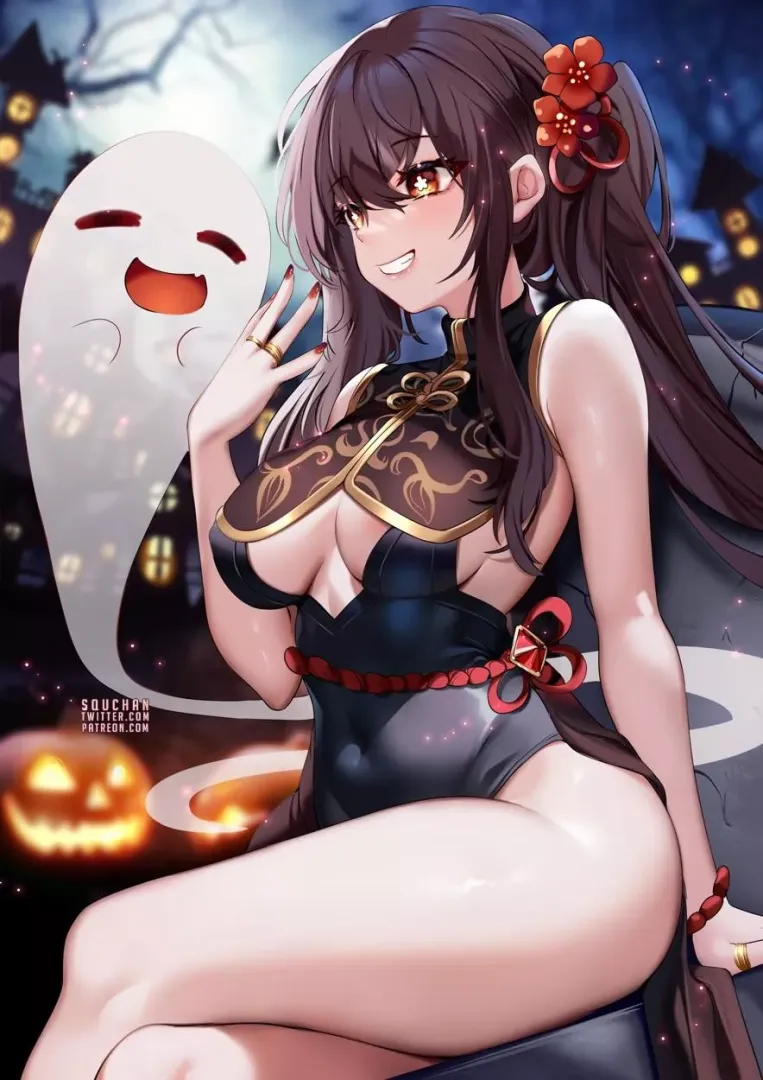 Halloween night HuTao (SquChan)