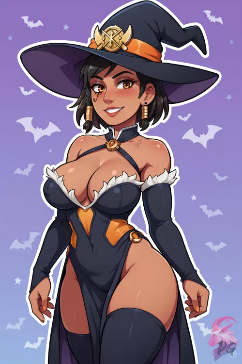 Halloween Pharah (goat_pastel)